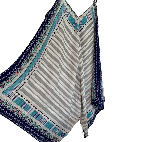 3x25* Maurices Handkerchief Top Sundress Tunic LooseFit Spaguetti Strap Blue XS - Picture 4 of 12